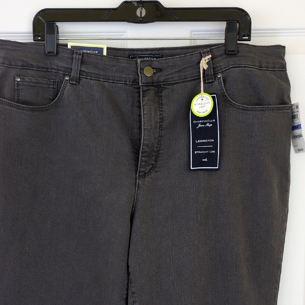 Charter Club Dark Gray Denim Jeans, NWT